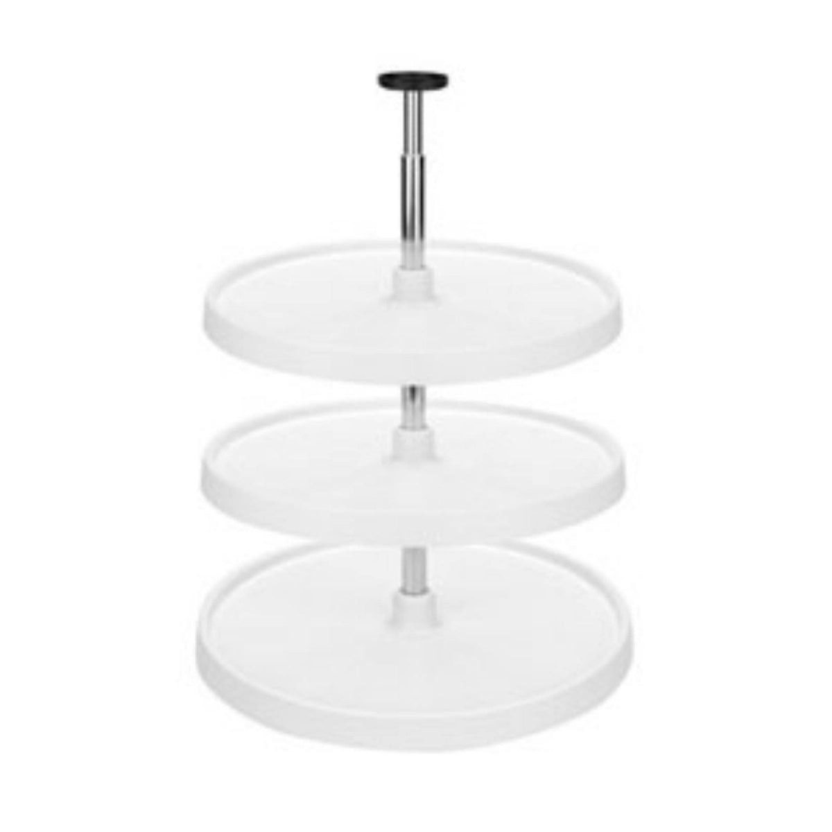 18x22 Almond Polymer Lazy Susan 3-Shelf X2211