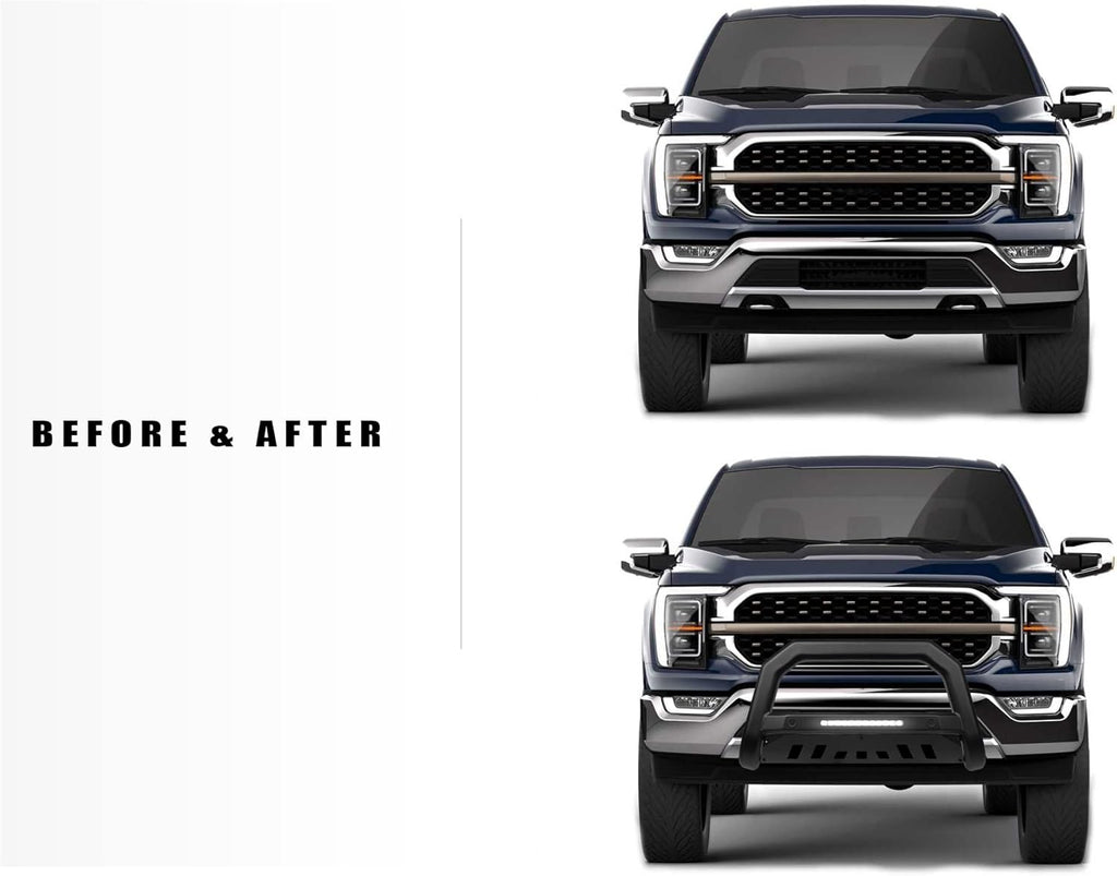 Matte Black LED Bull Bar for Ford Ranger V74384