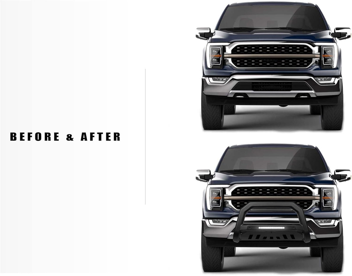 Matte Black LED Bull Bar for Ford Ranger V74384