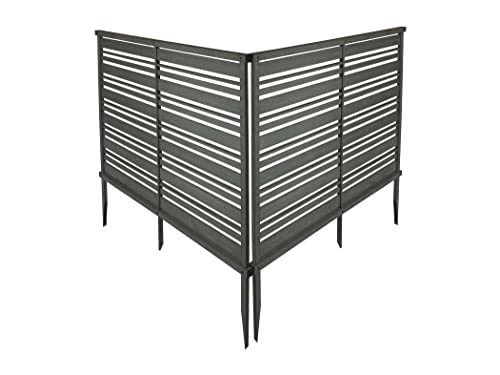 Charcoal 4 ft H x 5.3 ft W Outdoor Privacy Fence Screen 2 Panels U2842