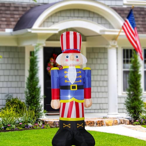 8Ft Patriotic Nutcracker Inflatable Decoration Z5890
