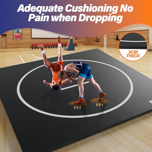 10' x 10' Black Wrestling Mat S2946