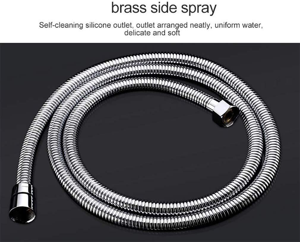 16 Inch Square Ceiling Mounted Thermostatic Rainfall LED Shower With Body Jets E548439