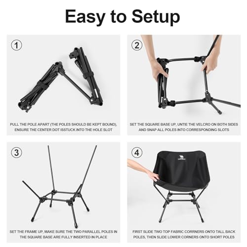Khaki Folding Camping Chair with Side Pocket O30095