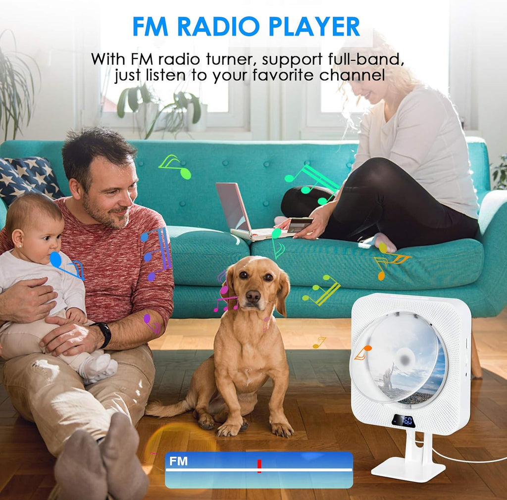 Portable CD Player with Bluetooth FM Radio Remote Control Q889497