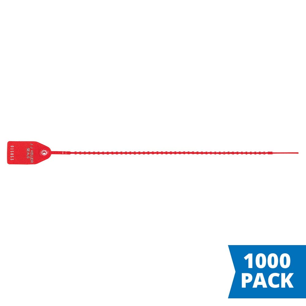 Red Tug Tight Plastic Trailer Seals 1000-pk. 12" Heavy-Duty Numbered Tamper Resistant A754