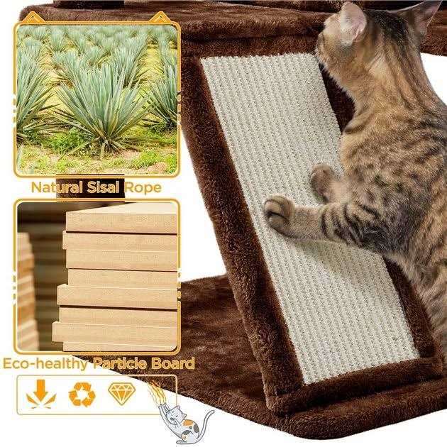 Plush Cat Tree & Condo W3919
