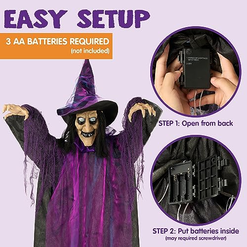 72” Hanging Witch Halloween Decoration I3022