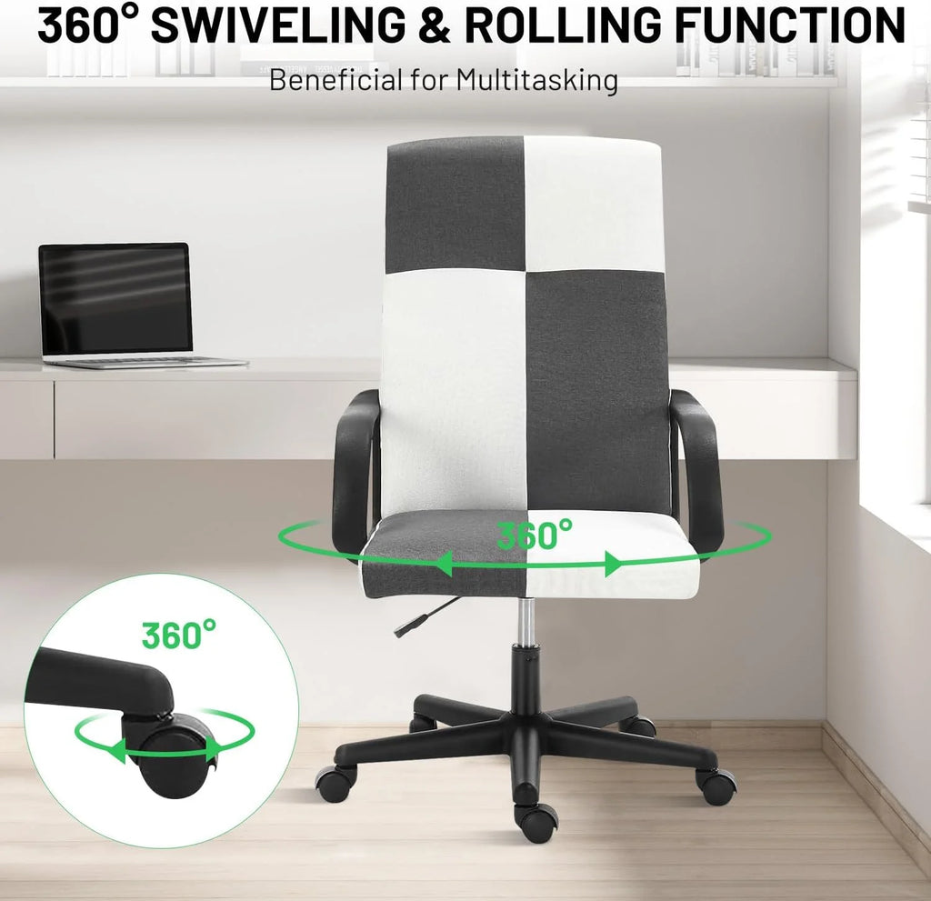 Ergonomic High Back PU Leather Swivel Rolling Office Chair with Flip-up Armrests T8855
