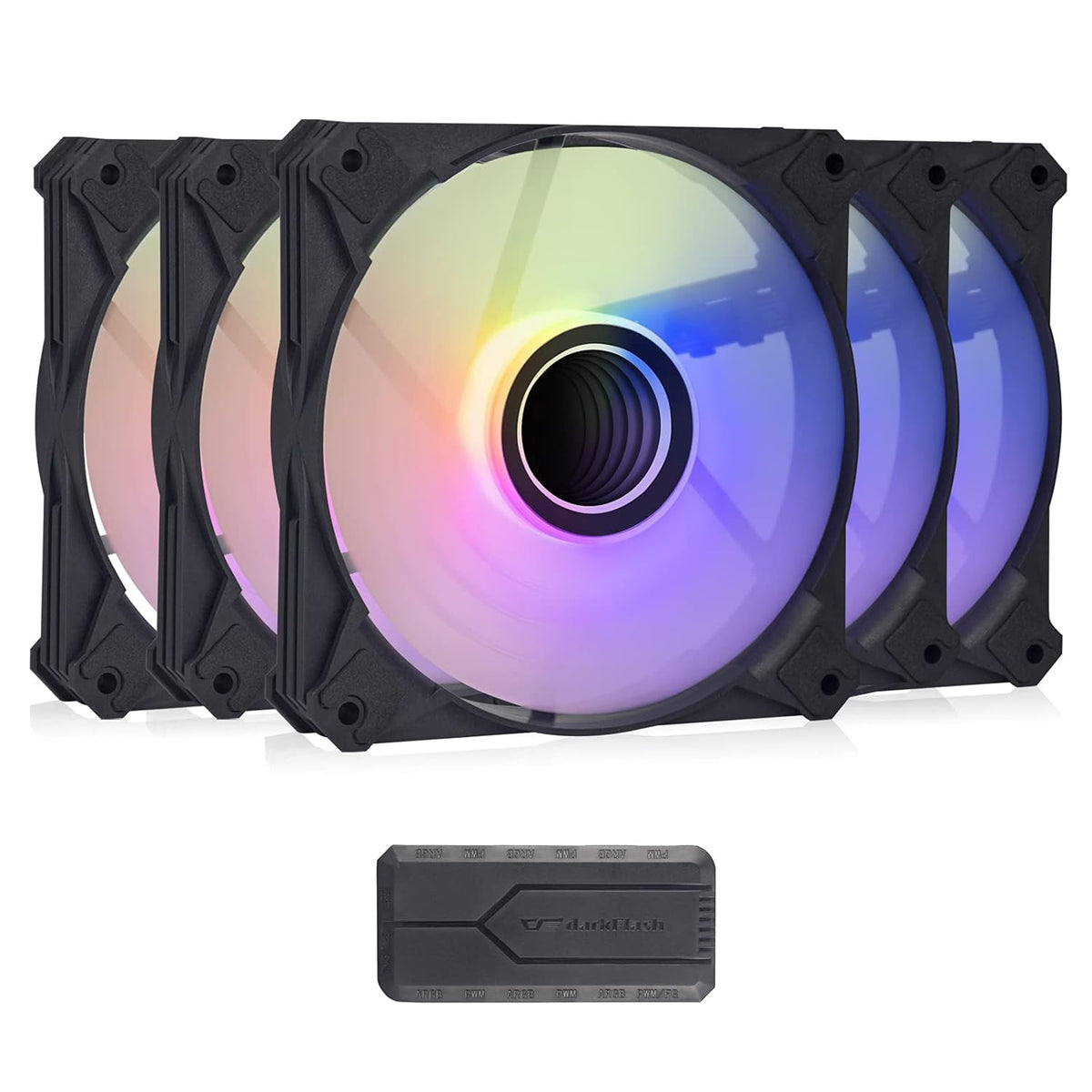 120mm ARGB PWM Case Fans 5Packs Black C28014