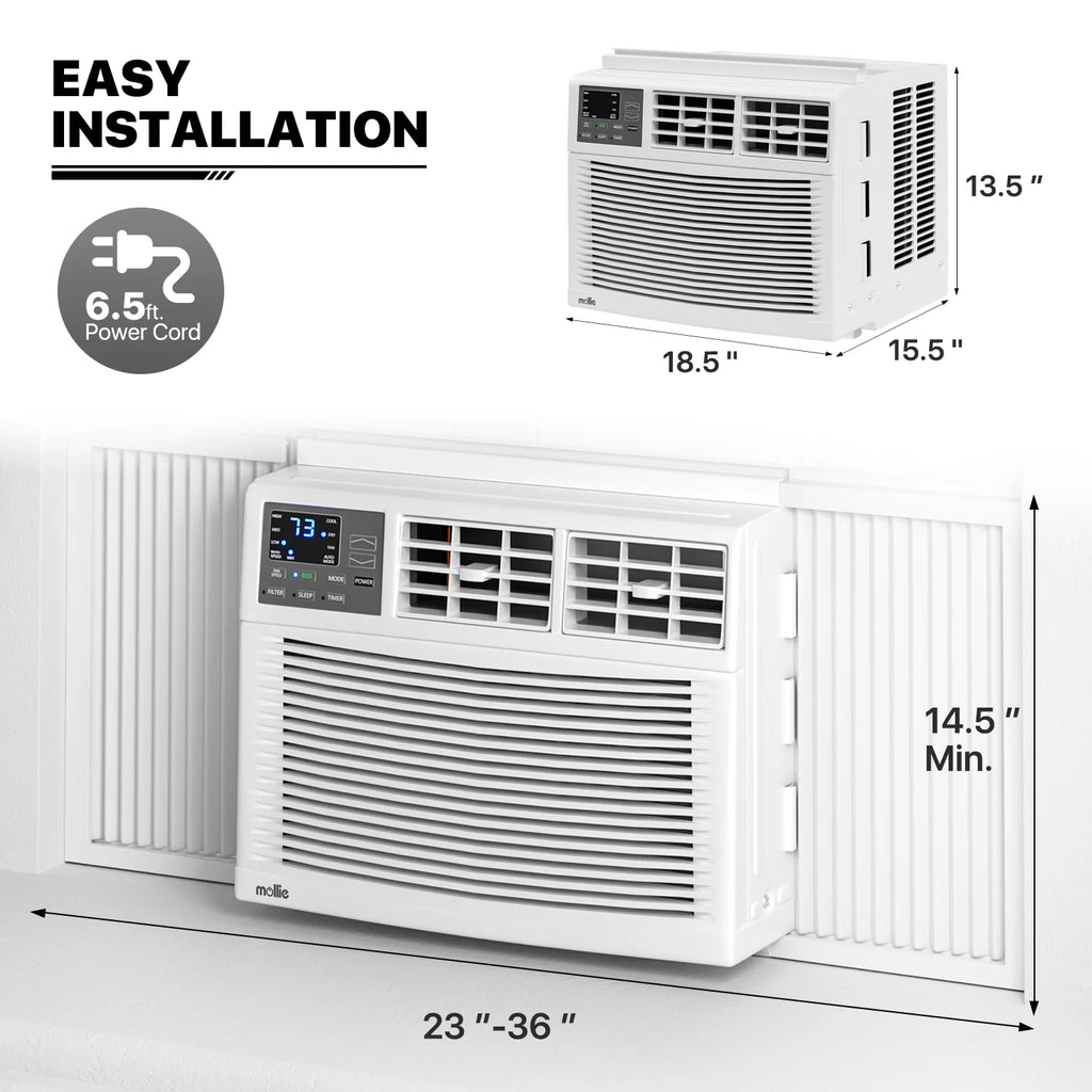 6,000 BTU Smart Window Air Conditioner with WiFi, White R5196