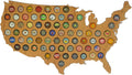 Large Maple Beer Cap Map A44361