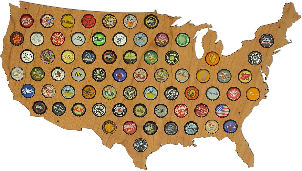 Large Maple Beer Cap Map A44361