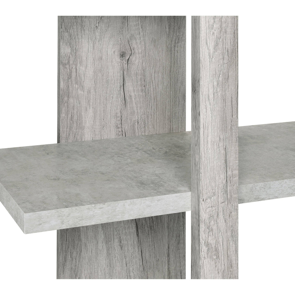 Aged Walnut/White 4-Shelf Bookcase F339