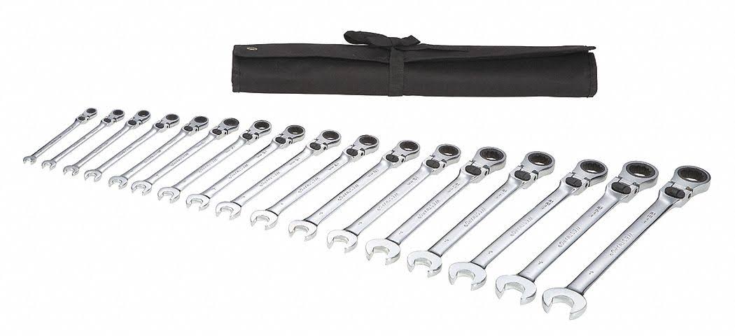 17 Pc Metric Ratcheting Wrench Set S488