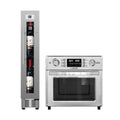 5-in-1 Air Fryer + 9-Bottle Wine Refrigerator Cooking Bundle Z62127