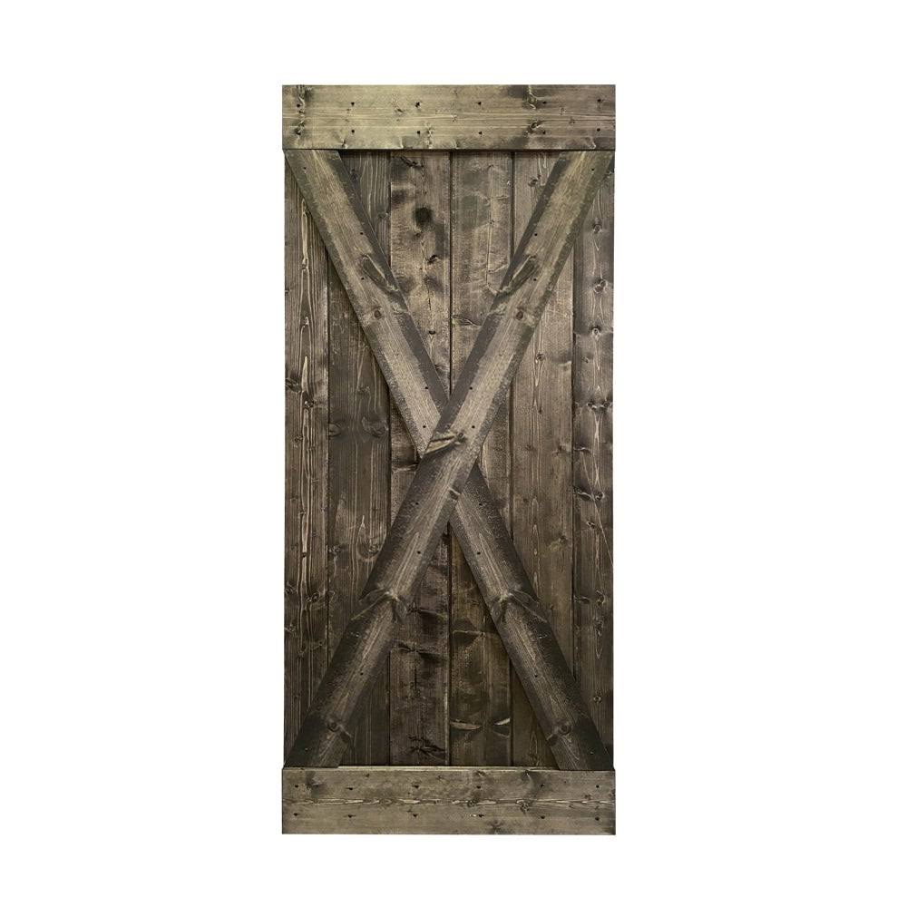 36 in. x 84 in. Solid Knotty Pine Wood Interior Sliding Barn Door Slab H7141