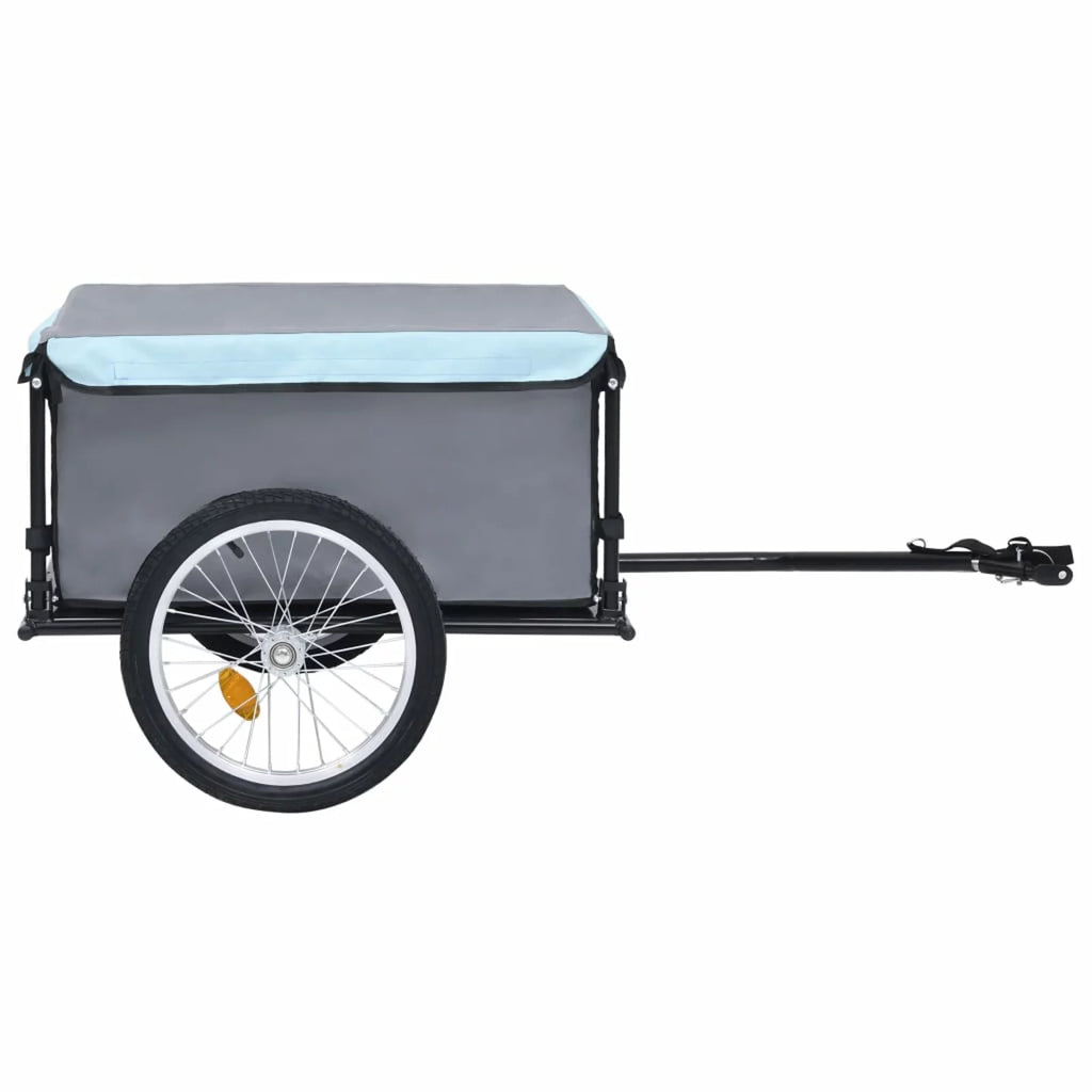 Bike Cargo Trailer Black and Blue 143.3 lb T941