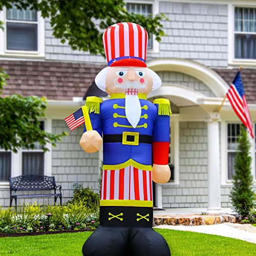 8Ft Patriotic Nutcracker Inflatable Decoration Z5890
