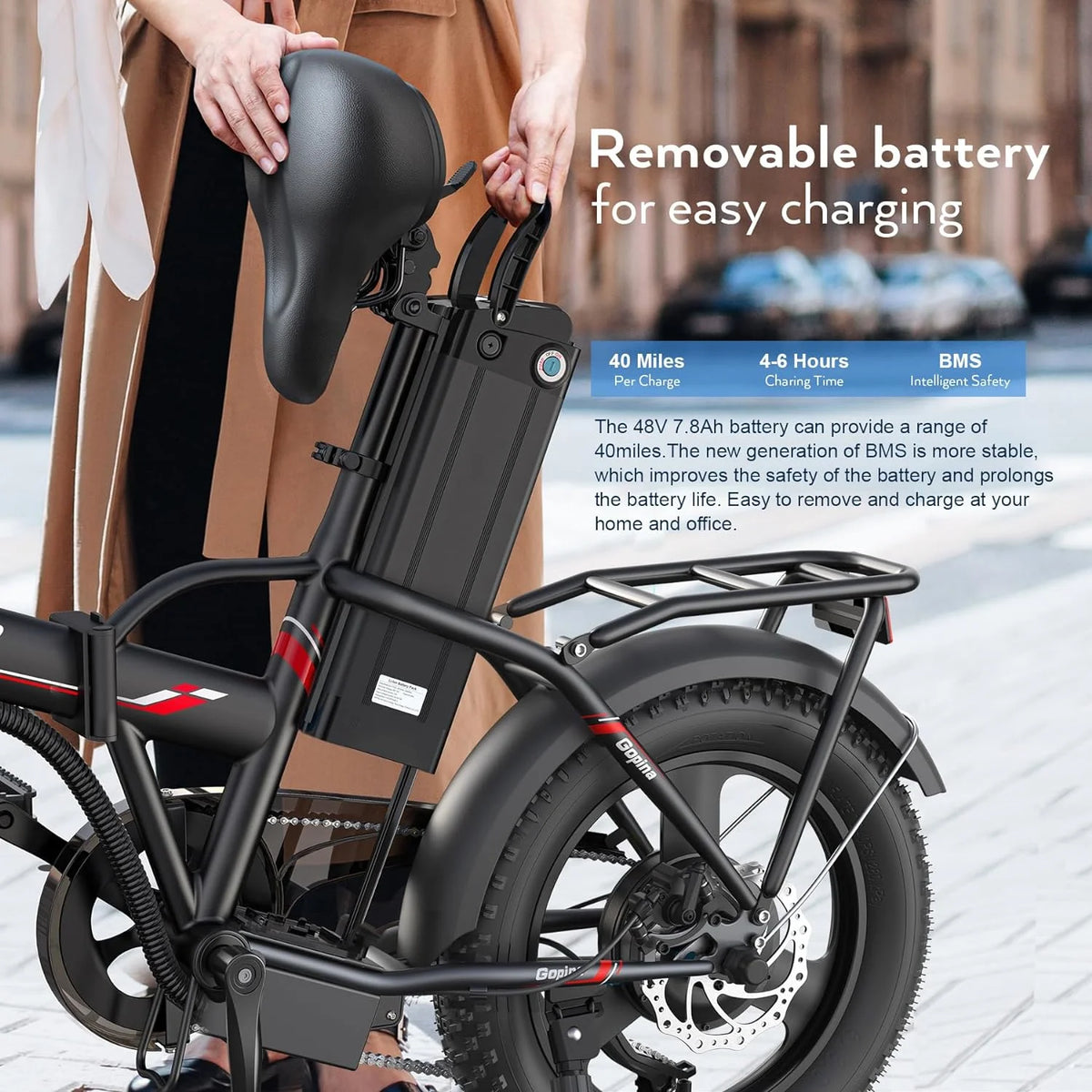 350W Fat Tire Folding Electric Bike D9515