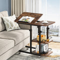 Height Adjustable C Table with Storage and Tiltable Drawing Board A644