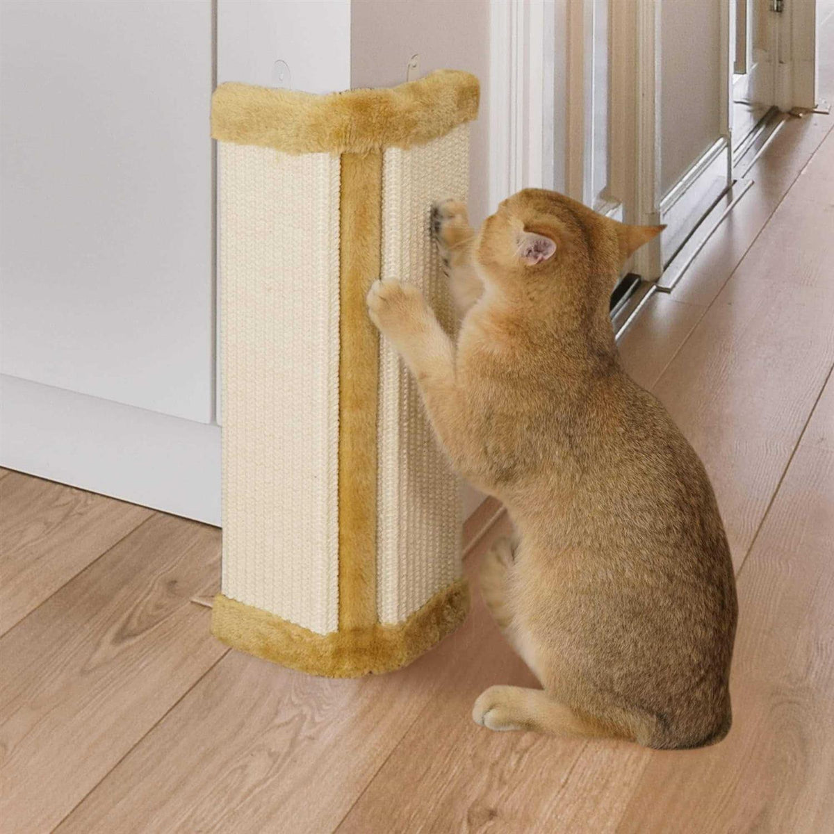 Cat Wall Corner Scratcher Sisal Scratching Pad I360477