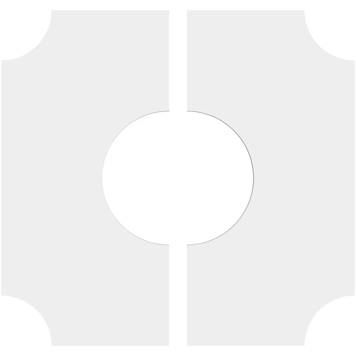 10"OD x 4"ID x 6"C x 1"P PVC Ceiling Medallion I5138