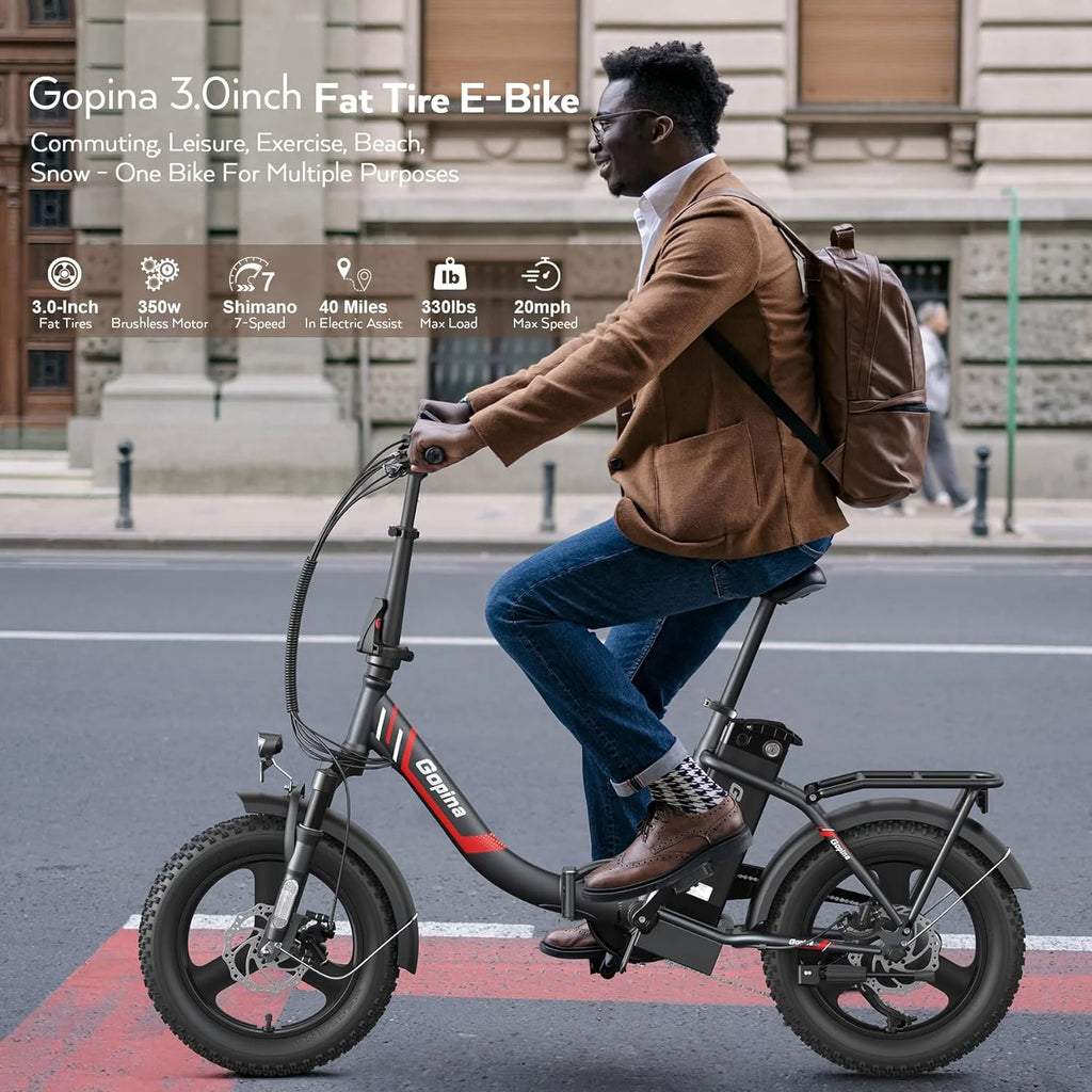 Folding Electric Bike 350W Fat Tire X6660