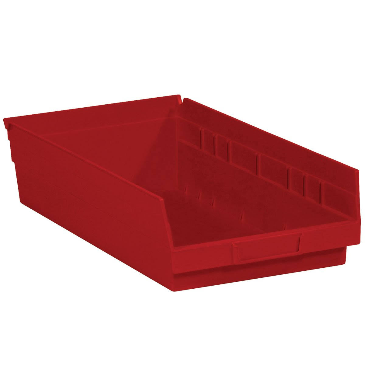 Red Plastic Shelf Bin Boxes Case/8 X179