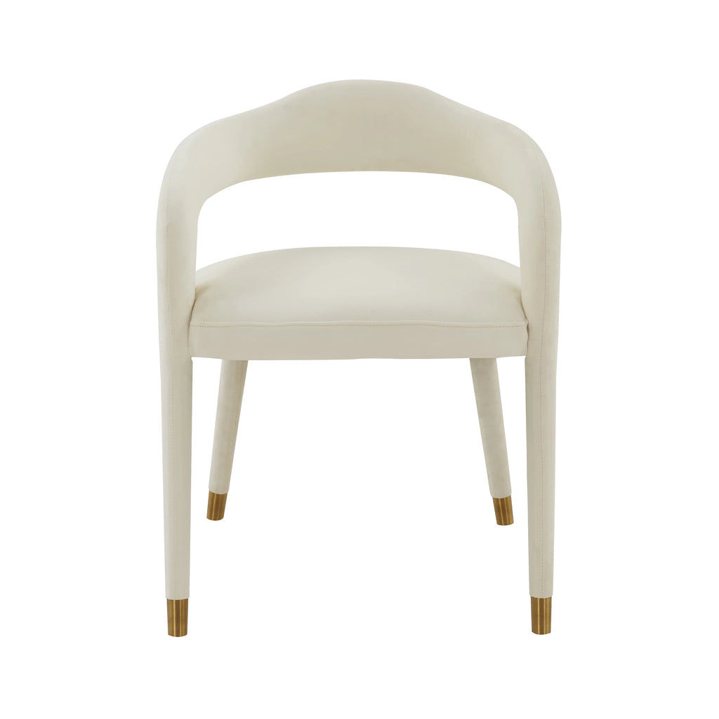 Cream Velvet Dining Chair Z5503
