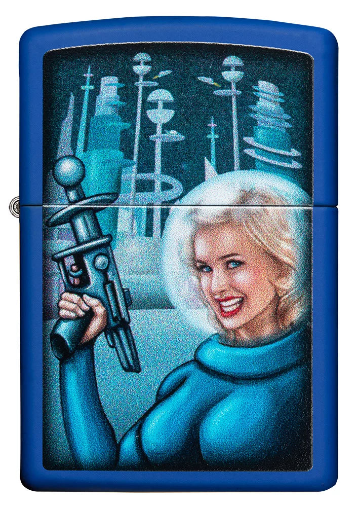 Royal Blue Matte Pocket Lighter F3558