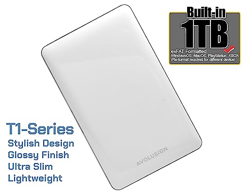 1TB USB 3.0 Portable External Hard Drive (White) N315809
