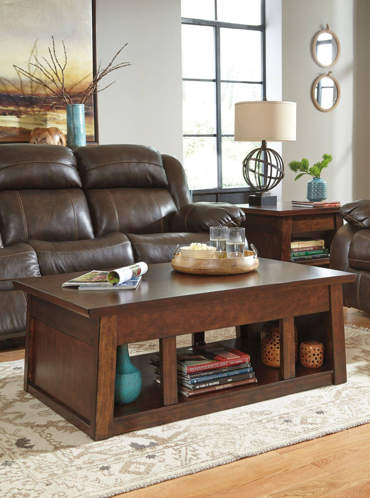 Reddish Brown Sofa Table C265645