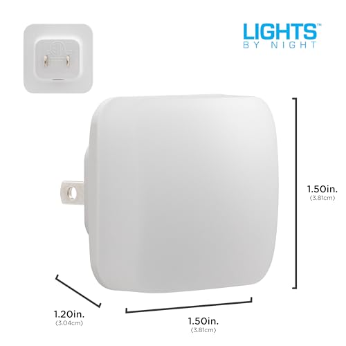 Mini Square LED Night Light, Plug-in, Dusk to Dawn Sensor, 4 Pack P894