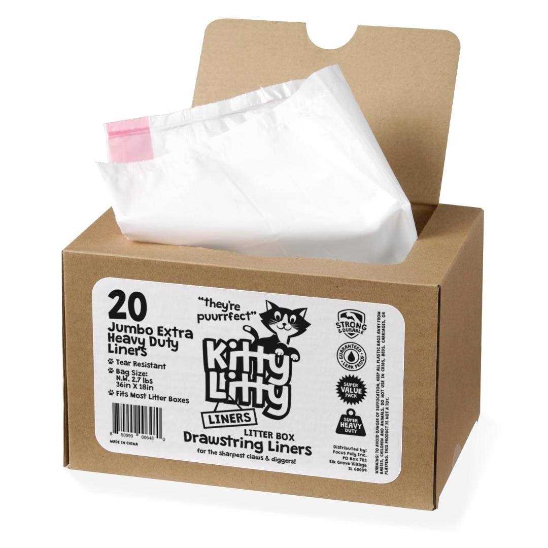 Heavy Duty Jumbo Cat Litter Box Liners 20 Count B133