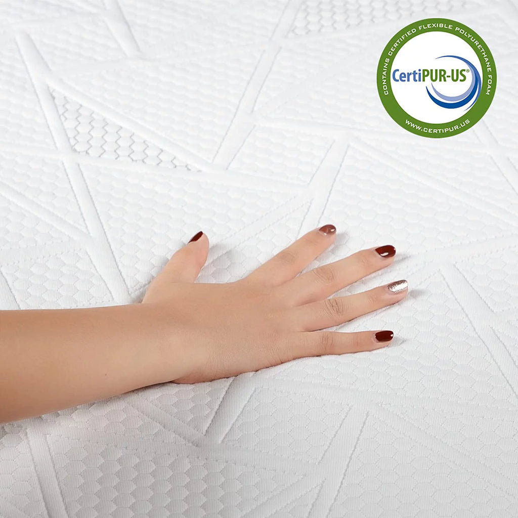 Queen 8 inch Bamboo Charcoal Cooling Gel Memory Foam Hybrid Mattress N2066