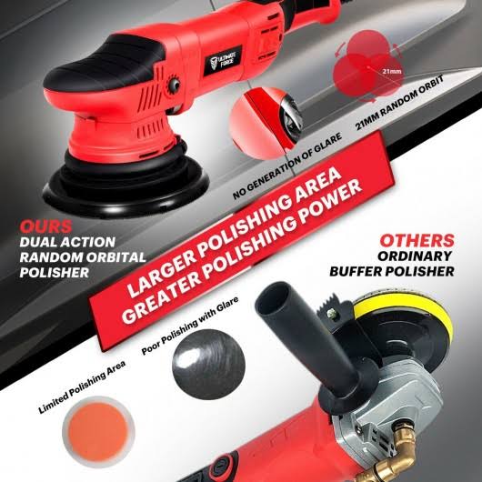 1100W Dual Action Random Orbital Polisher Kit Y70464