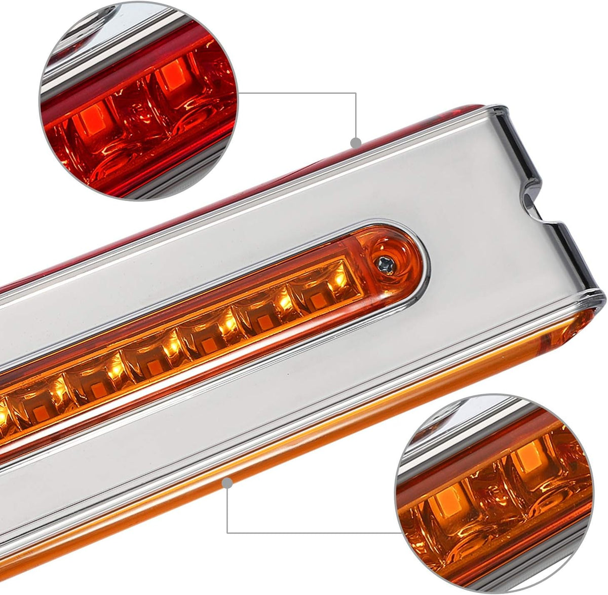 12 Inch Triple Face LED Trailer Light Bar N4674