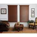 Cordless Faux Wood Blind in Dark Oak U57805