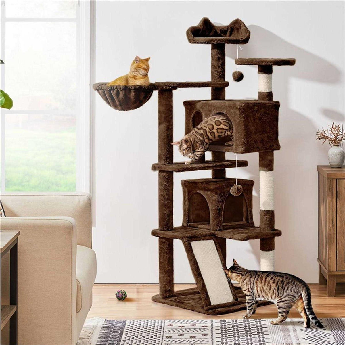Plush Cat Tree & Condo W3919