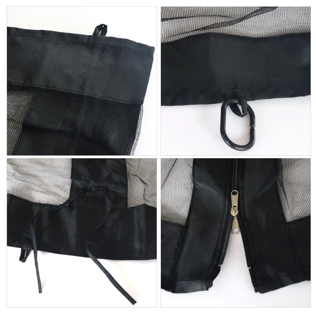 Black 10'x10' Gazebo Netting 4 Panels with Zipper B936858