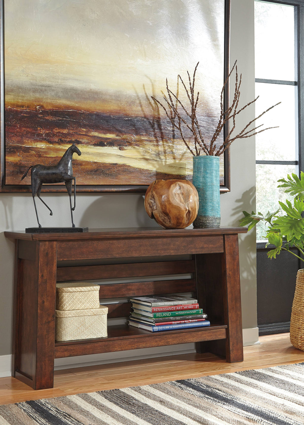 Reddish Brown Sofa Table C265645