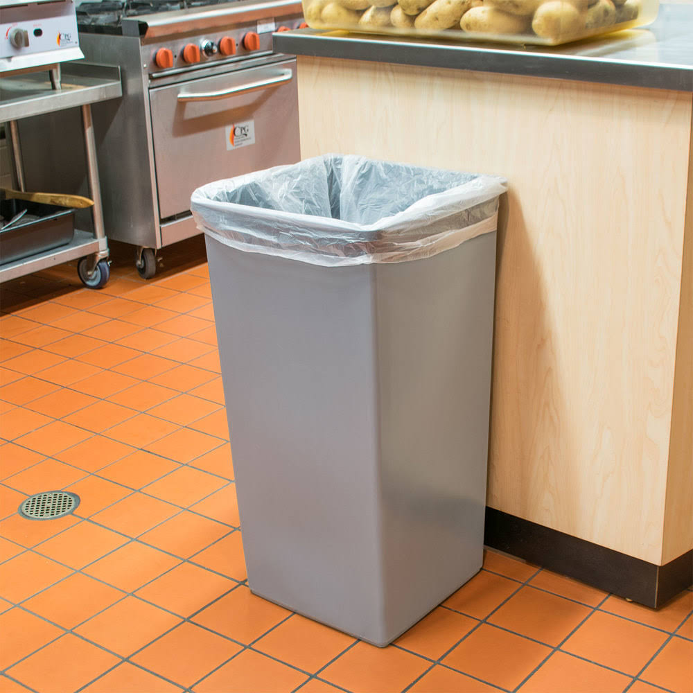 32 Gallon Gray Square Trash Can I66825