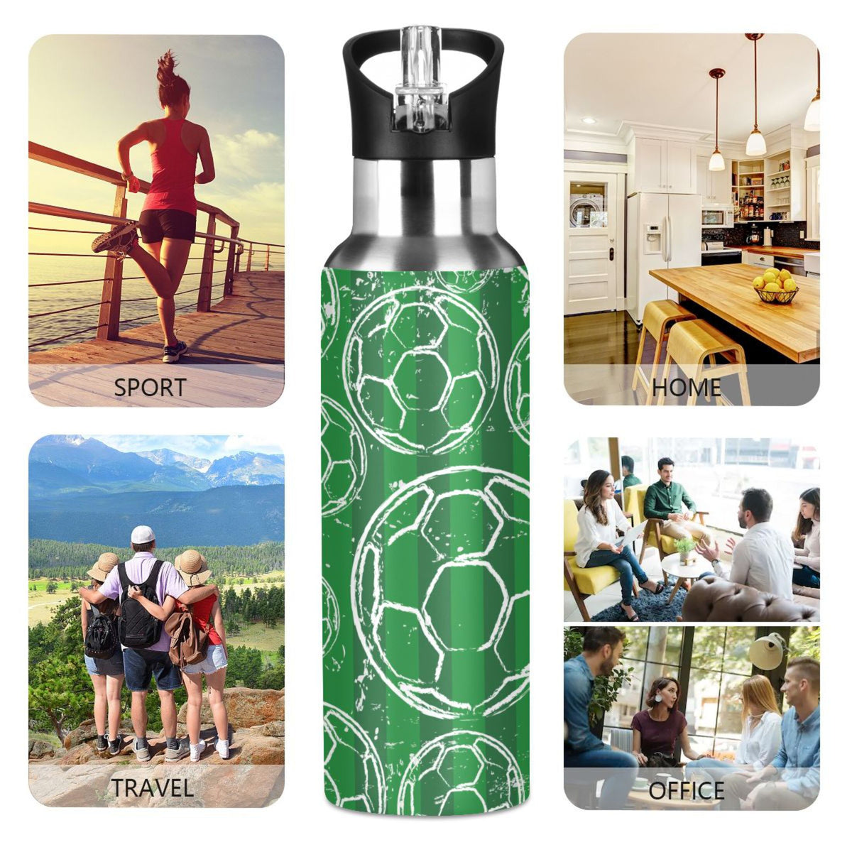 Stainless Steel Insulated Water Bottle with Straw Lid G217788