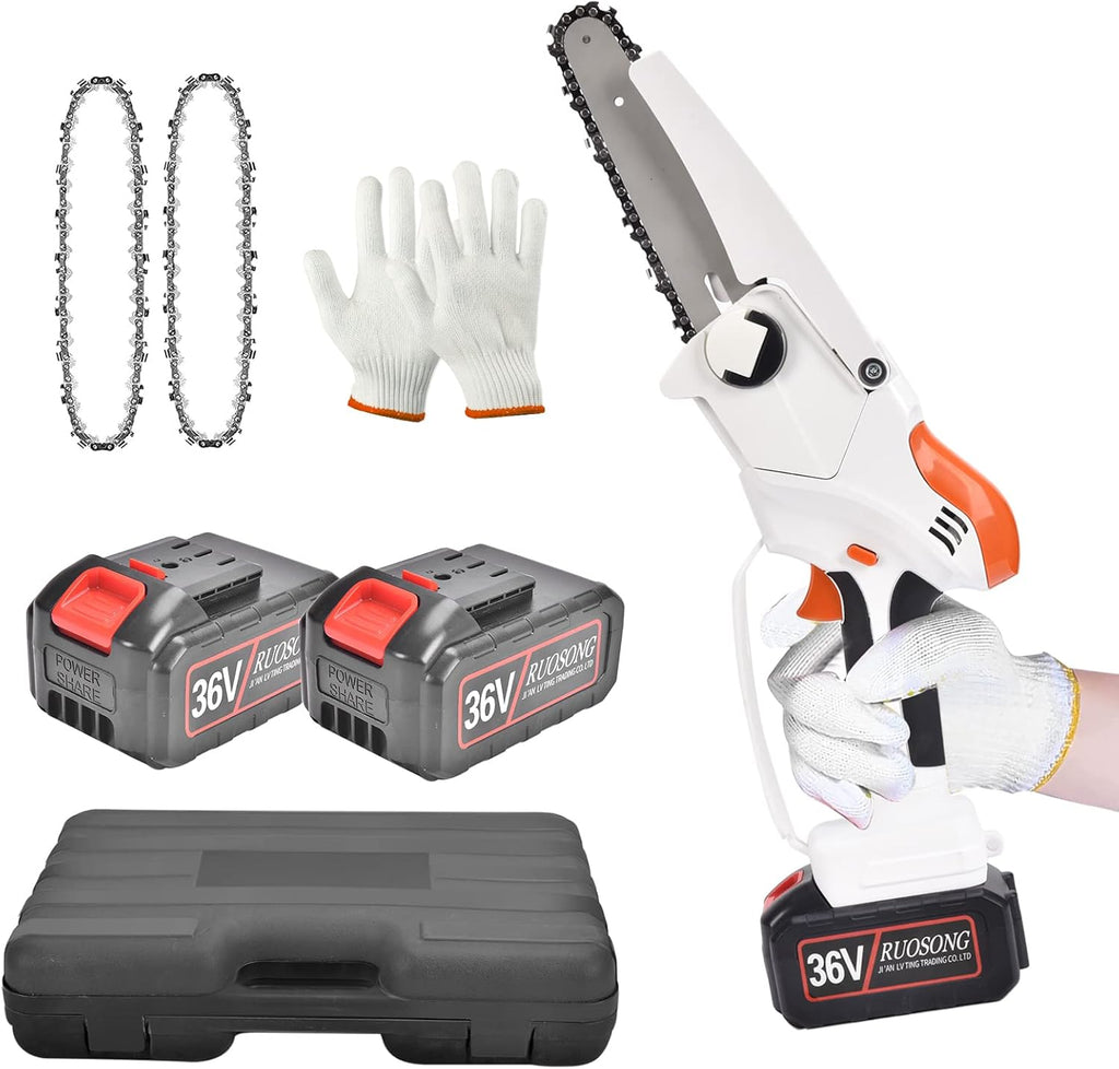 Mini Chainsaw Cordless 6'' 36V with 2 Rechargeable Batteries K53271