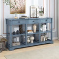 Wood Console Table with Drawers and Open Shelves S847466