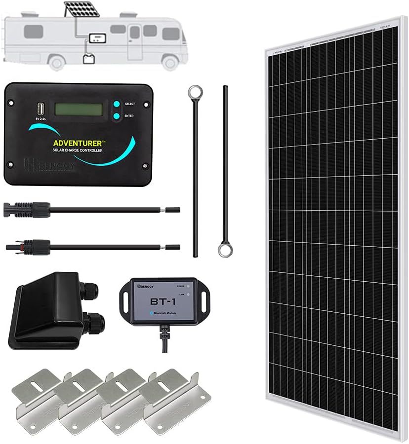 200 Watts 12 Volts Monocrystalline Solar Panel Kit with 30A PWM Charge Controller E67990