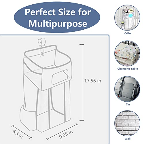 Gray Hanging Diaper Caddy Organizer Y2207