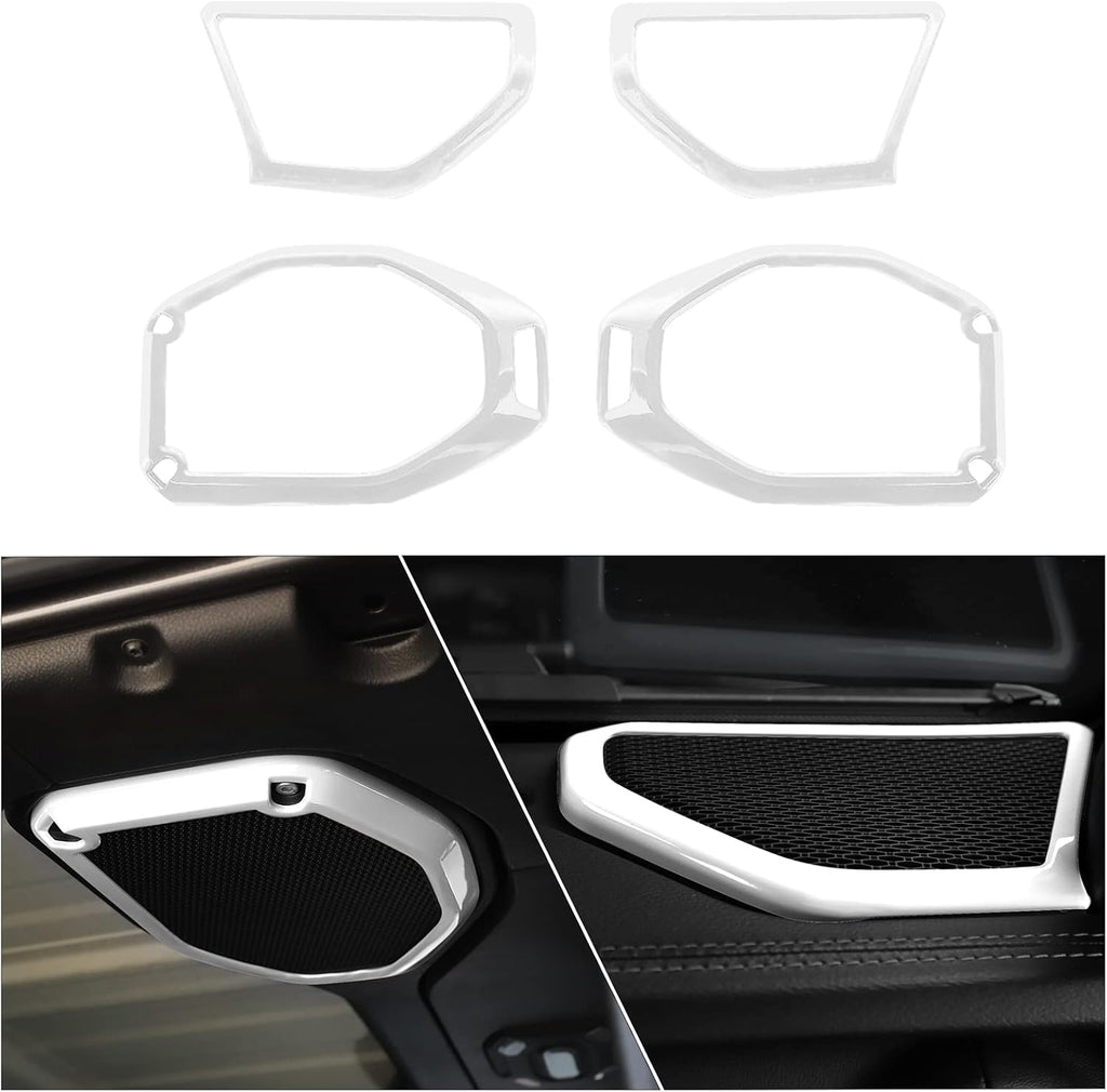 4PCS Car Roof Speaker & A Pillar Speaker Cover Trim Interior Accessories (Pink) K756392