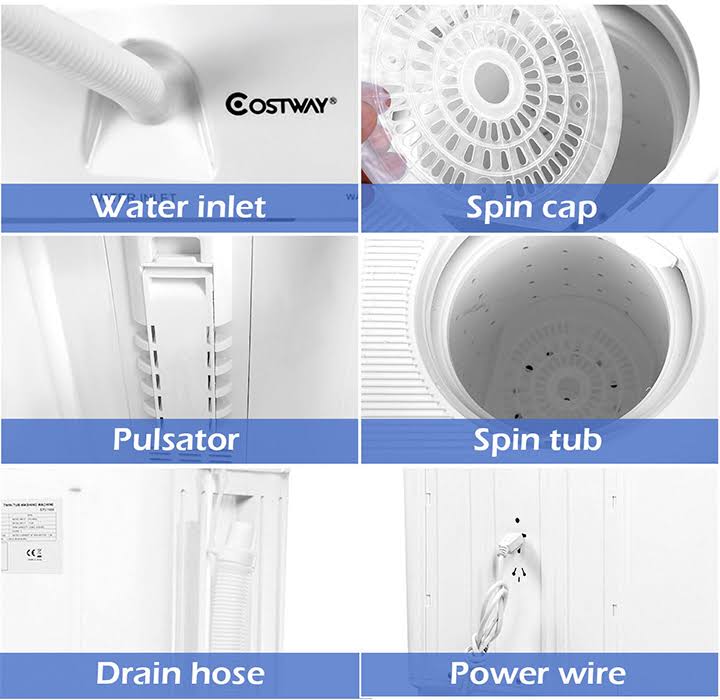 Compact Twin Tub Washing Machine Washer Spinner W3530